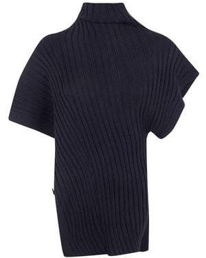 Issey Miyake Cotton Cashmere Knit Top - Blue