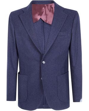 Barba Napoli Jacket Single Breasted "Bactive" - Blue