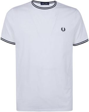 Fred Perry Twin Tipped T-Shirt - White