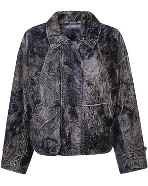Ziggy Chen Aviator Jacket "Velvet Aviator Jacket" - Black