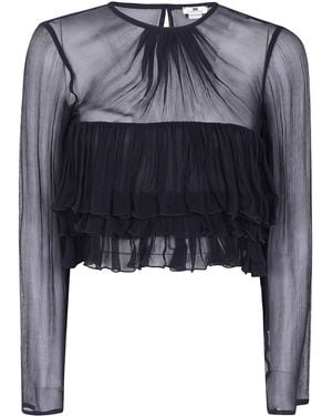 Elisabetta Franchi Shirt Long Sleeve "Ca18766E2 110" - Blue