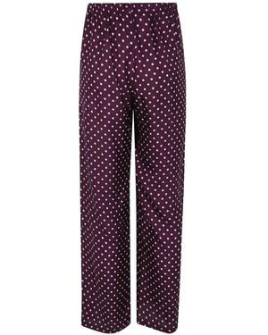 Laura Urbinati Elastic Waist Trousers - Purple