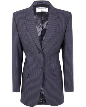 Filippa K "Hourglass Pinstripe" Blazer - Black