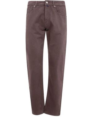 Incotex Fit Regular Long Leg 19Cm Bottom Jeans - Brown