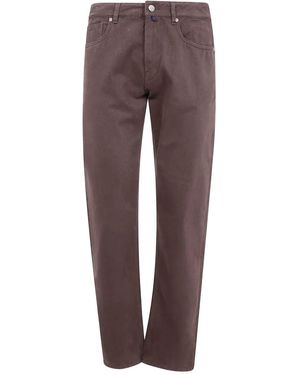 Incotex Fit Regular Long Leg 19Cm Bottom Jeans - Brown
