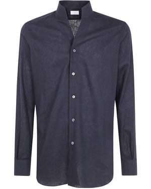 Mazzarelli Camicia Maniche Lunghe "49W 13" - Blue