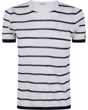 Max Mara Pure "Mxpfavetta" Stripes Silk Cashmere Sweater - Bianco