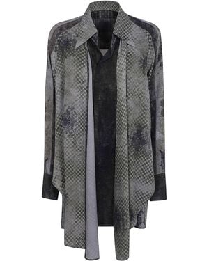 Ziggy Chen Shirt Long Sleeve "Drape Long Shirt" - Grey