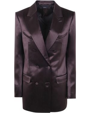 Tom Ford Double-Breasted Jacket Western - Black