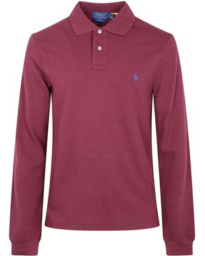 Polo Ralph Lauren Long Sleeve Knit Polo Shirt - Red
