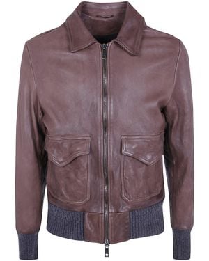 Giorgio Brato Jacket Classic Knit "Gu27F.20010.V Bark" - Purple