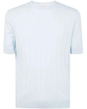 FILIPPO DE LAURENTIIS Short Sleeves Round Neck Jumper By Filippo De L - White