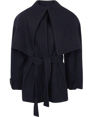 Jacquemus Belted Coat "Le Caban Bolero" - Blue
