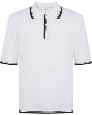 Laneus Knitted Polo - White