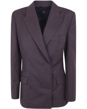 Anine Bing Aretha Blazer Jacket - Purple