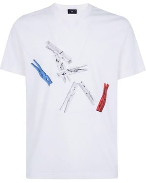 Paul Smith T-Shirt Regular Fit "Pegs" - White