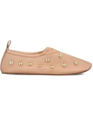 Chloé "Rita" Flat Ballet Shoes - Natural