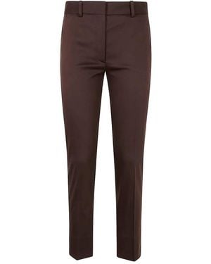JOSEPH Bing Court Pant Light Gabardine Stretch - Brown