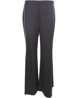 Giorgio Armani Satin Asymmetrical Bottom Trousers - Blue