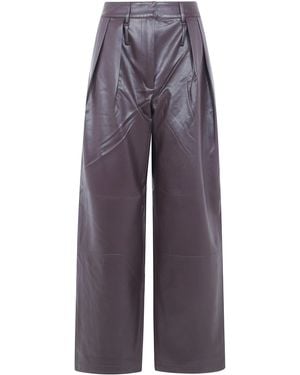 Frankie Shop Trousers Faux Leather "Jeva" - Blue