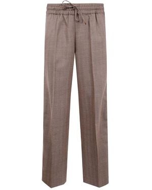 Drole de Monsieur "Le Pantalon Chevron" Trousers - Brown
