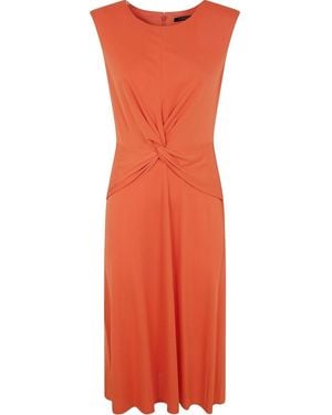 Ralph Lauren Tessanne Short Sleeve Day Dress - Orange