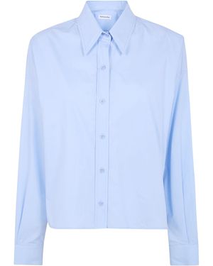 Frankie Shop "Arlen" Cotton Boxy Shirt - Blue