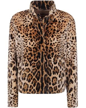 Max Mara Jacket Leopard Velvet "Mst Edro" - Brown