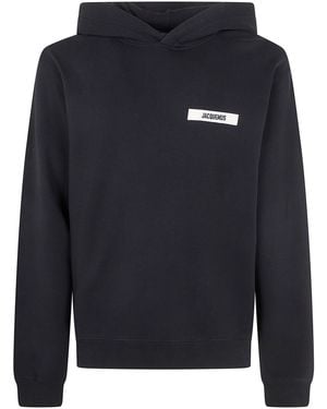 Jacquemus "Le Hoodie Gros Grain" Hoodie Sweatshirt - Blue