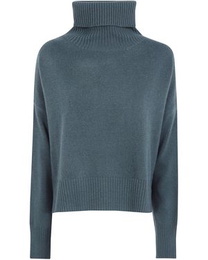 Ma'ry'ya Sweater Turtle Neck "Over Mixcash" - Blue