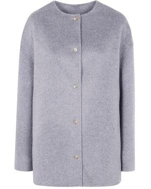 Loulou de Saison Dunne Single Breasted Coat - Blue