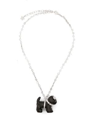 YVMIN Puppy Necklace 925 Plated 18K - White