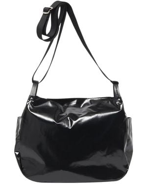 Jack Gomme Messenger Bag Polyurethane "Mael" - Black