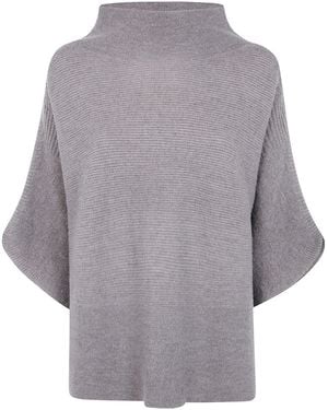 Knit Knit Turtleneck Wool Sweater - Gray
