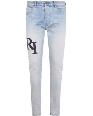 Amiri "Logo Sovrapposto" Jeans Skinny - Blu