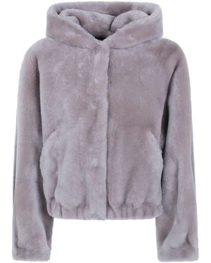 Blancha Giacca Merino Shearling "26069.300 Dove" - Viola