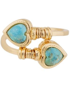 Gas Bijoux Anello Con Pietre Blu "Duality Amore" - Metallizzato