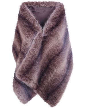 DR. HOPE Coat Fur Cape Stole - Purple