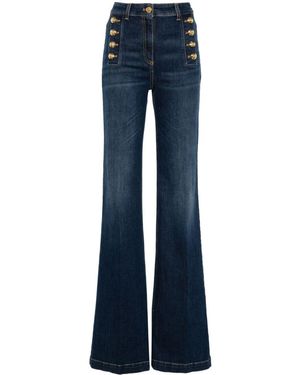 Elisabetta Franchi Chic Flared Denim Jeans - Blue