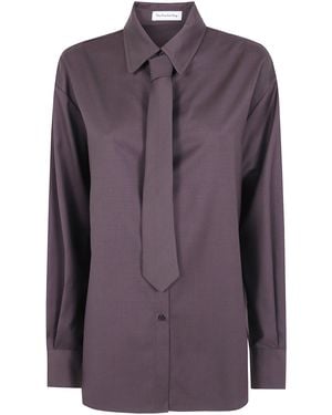 Frankie Shop Shirt Tie Neck "Peri" - Purple