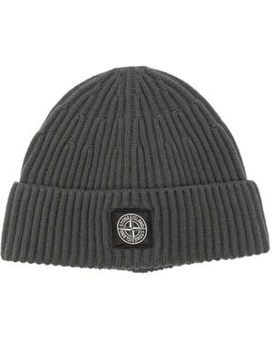 Stone Island Full Rib Rws Wool Beanie - Grey
