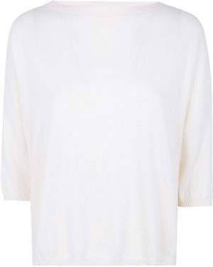 Ma'ry'ya Classic Boat Neck T-Shirt - White