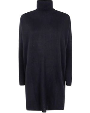 ABSOLUT CASHMERE "Amira" High Neck Maxi Jumper - Blue