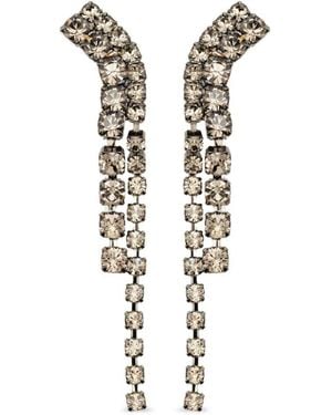 Helene Zubeldia "Timeless" Crystal Earrings Clips - White