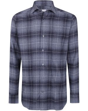 Guglielminotti Checked Shirt Shirt - Blue