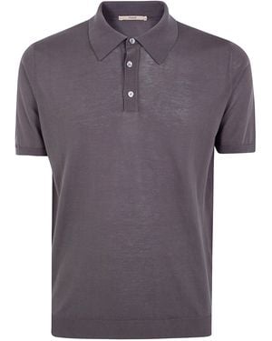 Nuur Short Sleeved Polo Neck T-Shirt - Purple