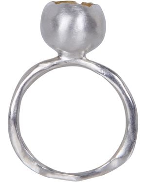Rosa Maria "Minoo 3 S Sm Gy" Plated Ring - Metallic