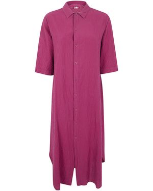 Labo.art Labo. Art Acca Rock Cotton Midi Dress - Pink