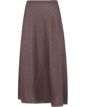 D.exterior D. Exterior Vanise' Lux Flared Skirt - Brown