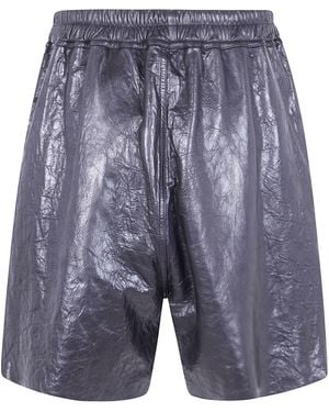 Rick Owens Leather Shorts Boxers - Blue